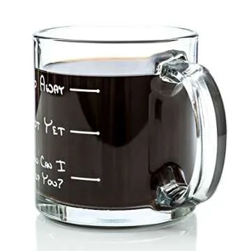 Go Away Funny Glass Coffee Mug For Men & Women