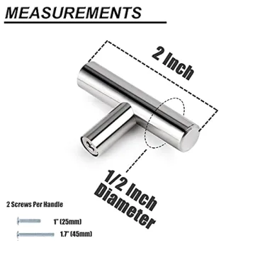 Probrico Polished Chrome Cabinet Knobs 5 Pack for Stylish Decor