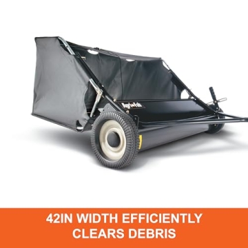 Agri-Fab 42" Lawn Sweeper with 12cu ft Hopper - Easy to Use