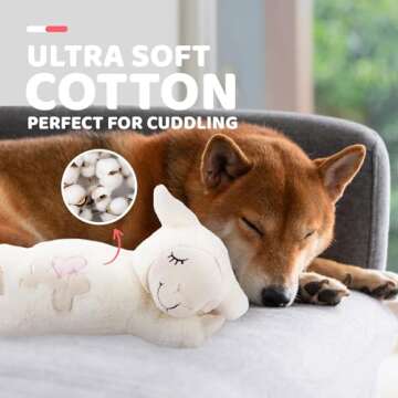 ALL FOR PAWS Puppy Heartbeat Stuffed Animal Toy,Dog Anxiety Toys Soothing Dog Crate Snuggle Sleep Aid Plush Toys Comfort Toys