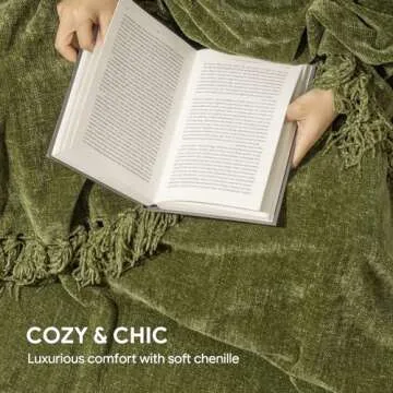RECYCO Cozy Chenille Throw Blanket for All Ages