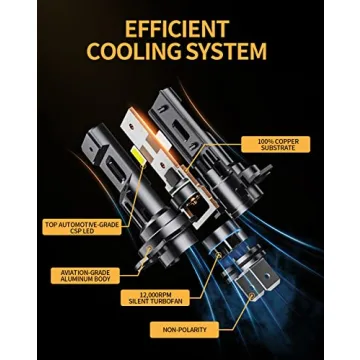 MIFMIA 2x H7 LED Bulb, 34000LM 800% Brighter 1:1 Size, No Adapter Required, H7 Bulb 6500K Cool White Plug and Play IP68 Waterproof Interior Lights, Pack of 2