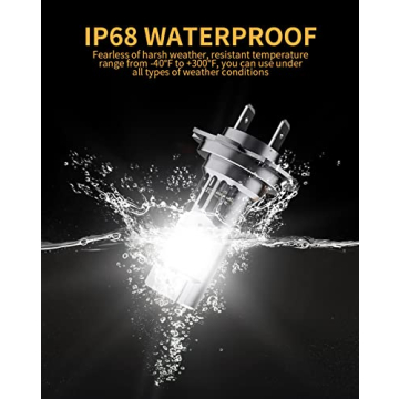 MIFMIA 2x H7 LED Bulb, 34000LM 800% Brighter 1:1 Size, No Adapter Required, H7 Bulb 6500K Cool White Plug and Play IP68 Waterproof Interior Lights, Pack of 2