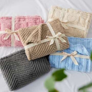 Bedsure Dog Blanket - Washable 300GSM Coral Fleece Comfort