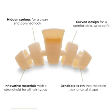 TELETIES Medium Hair Clip - Strong Grip, Stylish Look