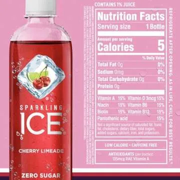 Sparkling Ice Black Raspberry Variety Pack with Caffeine, Zero Sugar Flavored Sparkling Water with Antioxidants, Vitamins, and Zero Calories (16 fl oz Cans, 12 count)