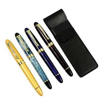 4 PCS in Set Gullor 450 Fountain Pen in 4 Colors (Elegant Colors) with Pen Pouch