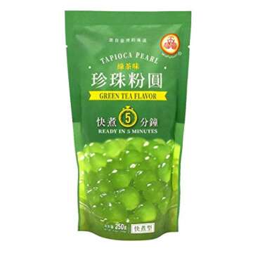 4-Pack WuFuYuan Boba Tapioca Pearls 4 Variety Bundle, 1 Pk of 50 Boba Wide Straws Individually Wrapped Bubble Tea ingredients Plus 1 Bonus Calendar Bag Clip