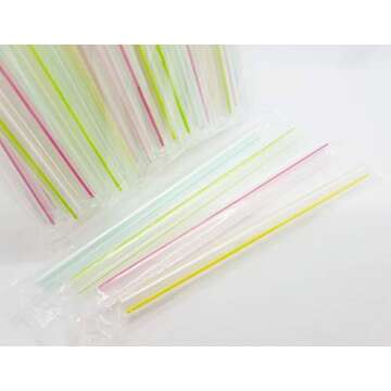 4-Pack WuFuYuan Boba Tapioca Pearls 4 Variety Bundle, 1 Pk of 50 Boba Wide Straws Individually Wrapped Bubble Tea ingredients Plus 1 Bonus Calendar Bag Clip