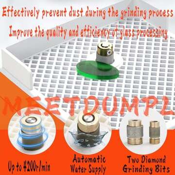 MEETDUMPL Stained Glass Kit，Stained Glass Kits for Adults，Glass Grinder，Stained Glass Grinder?...