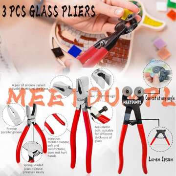 MEETDUMPL Stained Glass Kit，Stained Glass Kits for Adults，Glass Grinder，Stained Glass Grinder，5/8" + 1" Diamond Grinder Bit,80W Soldering Iron Kit,Glass Cutter Tool Kit（Patent has been registered）.(7)