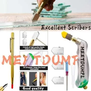 MEETDUMPL Stained Glass Kit，Stained Glass Kits for Adults，Glass Grinder，Stained Glass Grinder，5/8" + 1" Diamond Grinder Bit,80W Soldering Iron Kit,Glass Cutter Tool Kit（Patent has been registered）.(7)