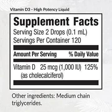 Equilife - Vitamin D3: Liquid Vitamin 3 Supplement, Immunity Support Drop, Promotes Bone Health, Hel...