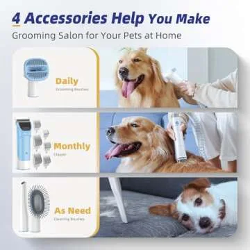 Pet Grooming Kit with Vacuum for Easy Home Use