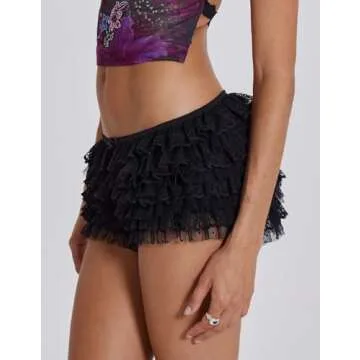 NUFIWI Stylish Ruffle Lace Bloomers for Fun Wear