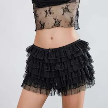 NUFIWI Stylish Ruffle Lace Bloomers for Fun Wear