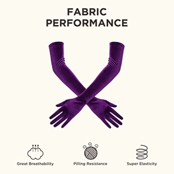 Elegant BABEYOND Velvet Long Opera Gloves for Parties