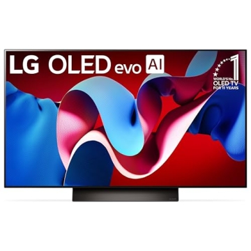 LG 48-Inch Class OLED evo C4 Series Smart TV: Stunning 4K Visuals and Immersive Audio with Magic Rem...