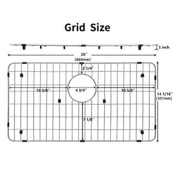 MONSINTA Kitchen Sink Grid and Sink Protectors, Stainless Steel Sink Grids for Bottom of Kitchen Sin...