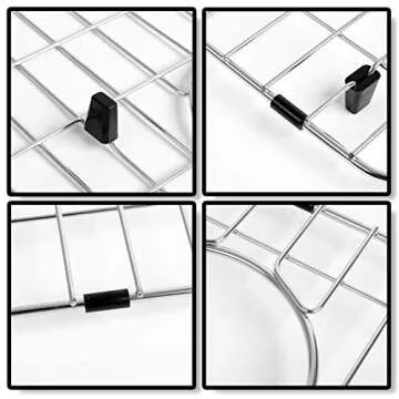 MONSINTA Kitchen Sink Grid and Sink Protectors, Stainless Steel Sink Grids for Bottom of Kitchen Sink, 26" x 14" with Rear Drain for Single Bowl Kitchen Sink