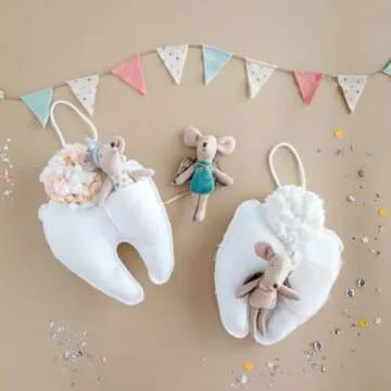 Personalized Tooth Fairy Pillow for Girls, Tooth Fairy Door Hanger, Tooth Fairy Pillow with Pocket, Tooth Holder, Tooth Keepsake Tooth Pillow, Tooth Fairy Pouch for Girls, Tooth Fairy Kit