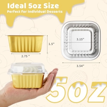 40 Pack Mini Cake Pans with Lids for Easy Baking