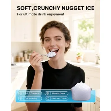 Silonn Nugget Ice Maker for Soft Chewable Ice at Home