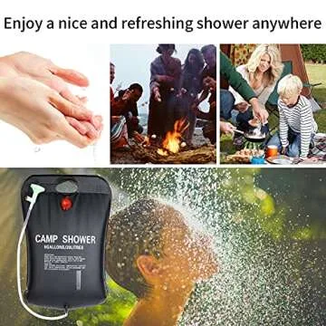 PGYFIS Camping Shower Portable Shower for Camping Outdoor Shower Solar Shower Bag 5 gallons/20L for Outdoor Traveling Hiking