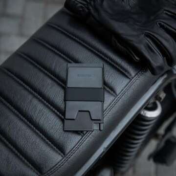 Ekster Aluminum Cardholder Wallet for Men | Metal Wallets with RFID Blocking Layer | Slim & Minimalist Aluminum Wallet with Push Button for Quick Card Access (Matte Black)