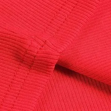 Artfish Women's Sleeveless Tank Top Form Fitting Scoop Neck Ribbed Knit Basic Cami Tight Fitted Bright Red, S