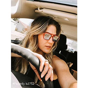 FEISEDY Vintage Square Aviator Sunglasses for Style and UV Protection