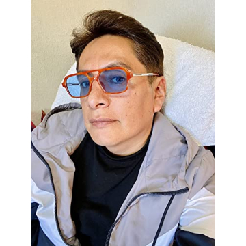 FEISEDY Vintage Square Aviator Sunglasses for Style and UV Protection