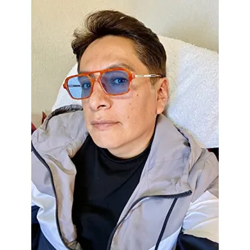 FEISEDY Vintage Square Aviator Sunglasses for Style and UV Protection