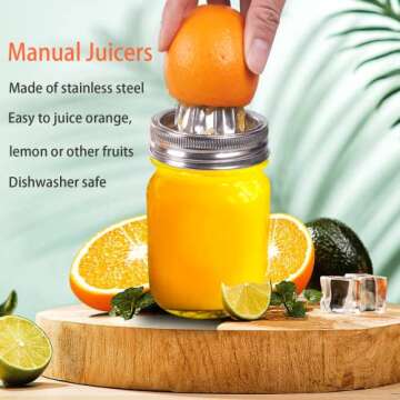 Stainless Steel Mason Jar Juicer Lid for Fresh Juice
