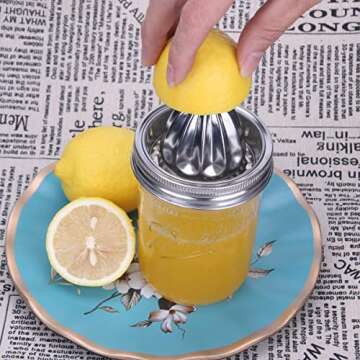 Stainless Steel Mason Jar Juicer Lid for Fresh Juice