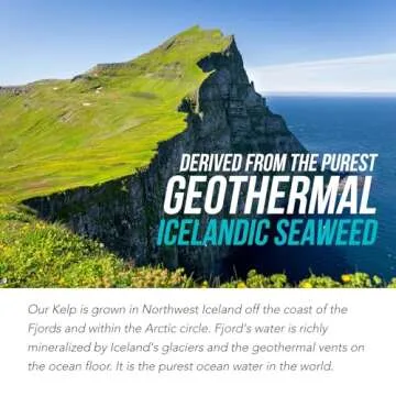 Organic Iodine Supplement – 1,500 mcg Iodine, Max Strength - from Sea Vegetable Complex, Whole Food & Raw Form – Contains Purest Icelandic Sea Kelp, Irish Moss & Bladderwrack (1500 mcg)