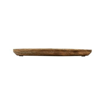 Creative Co-Op Boho Oval Wood Natural Tray for Serving