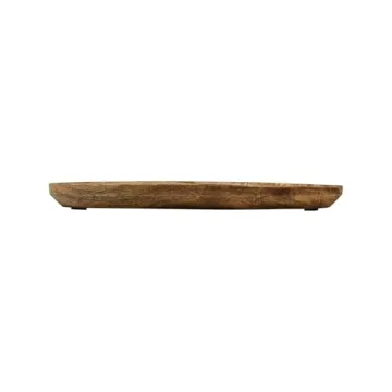 Creative Co-Op Boho Oval Wood Natural Tray for Serving