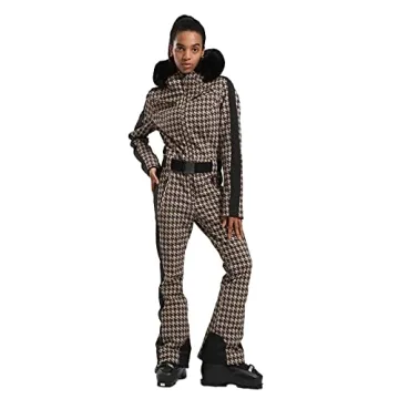 GSOU SNOW Women Ski Suit One Piece Snowsuit Waterproof & Windproof for Outdoor Sports