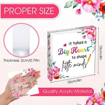 Inspirational Teacher Appreciation Acrylic Signs for Gifts