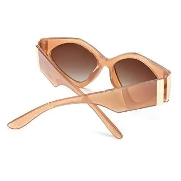 FEISEDY Fashion Irregular Cat Eye Sunglasses for Women Retro Trendy Sun Glasses Chic Shades UV400 Protection B2938