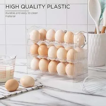 SIMPLEMADE Egg Holder: Clear Stackable Egg Storage