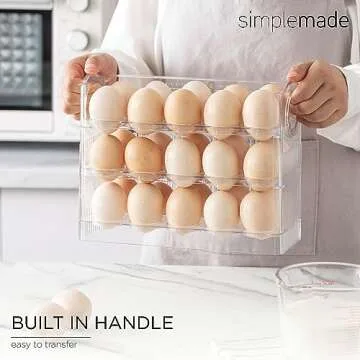 SIMPLEMADE Egg Holder: Clear Stackable Egg Storage
