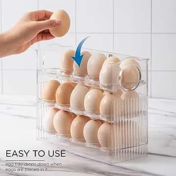 SIMPLEMADE Egg Holder: Clear Stackable Egg Storage