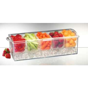 Prodyne Acrylic On-Ice Condiment Holder Clear Design