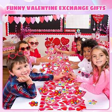 SCIONE 24 Pack Valentine's Day Gifts Cards for Kids with Fidget Spinners, Valentine Classroom Pop Bu...