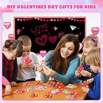 SCIONE 24 Pack Valentine's Day Gifts Cards for Kids with Fidget Spinners, Valentine Classroom Pop Bubble Fidget Toys Party Favors, School Classmates Prizes Exchange Gifts Bulk Goodie Bag Fillers