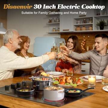 Disaenvir 30 Inch Electric Cooktop with 6700W Power