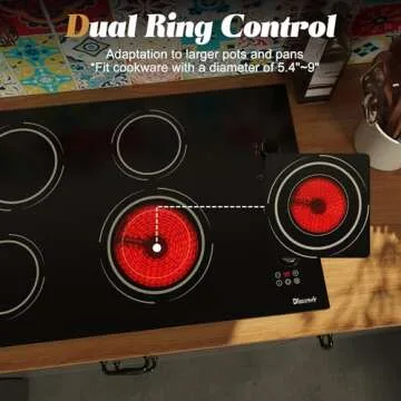 Disaenvir 30 Inch Electric Cooktop with 6700W Power