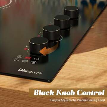 Disaenvir 30 Inch Electric Cooktop with 6700W Power